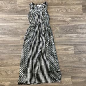 LOFT black and white maxi dress